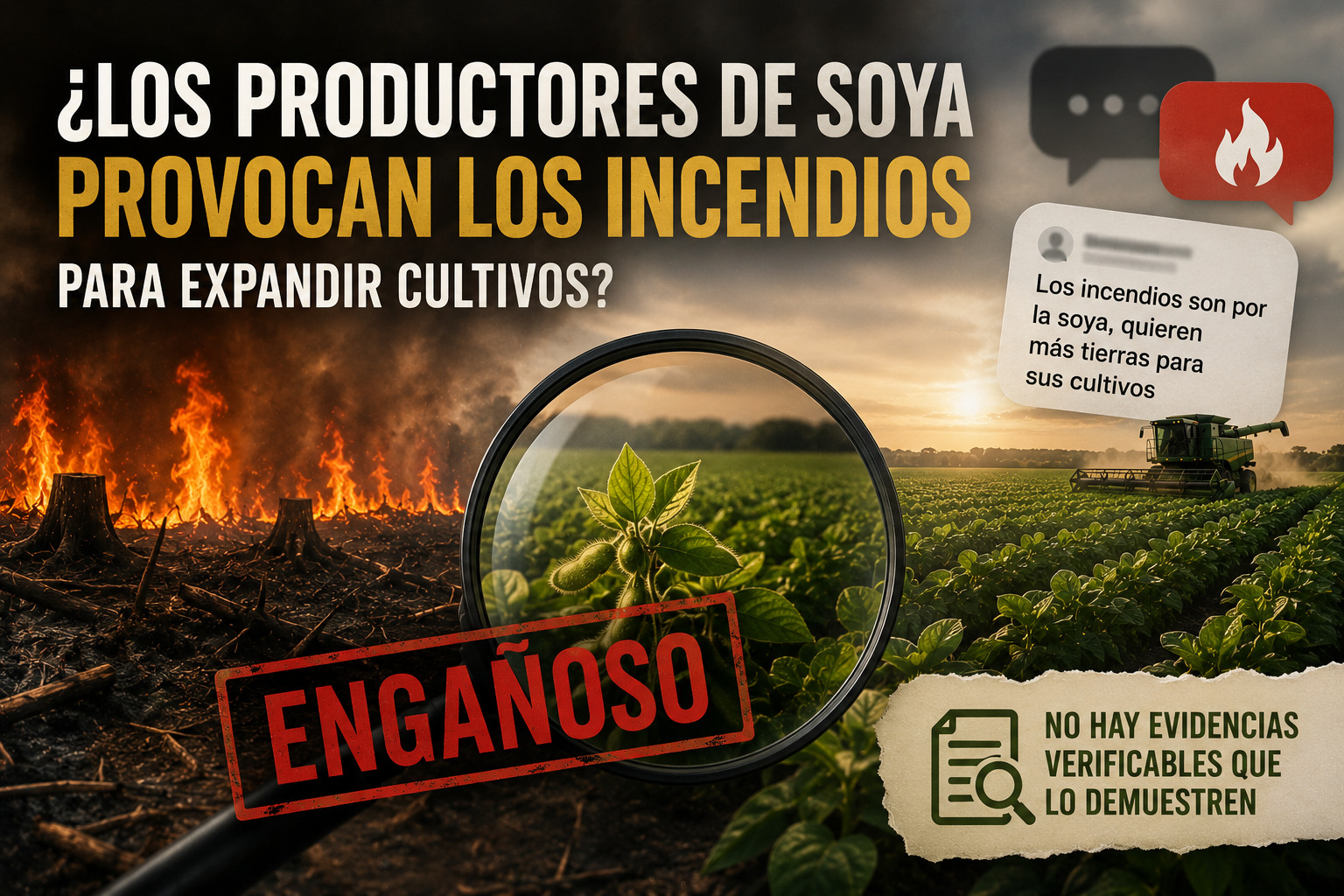 Los productores de soya provocan los incendios forestales para expandir cultivos